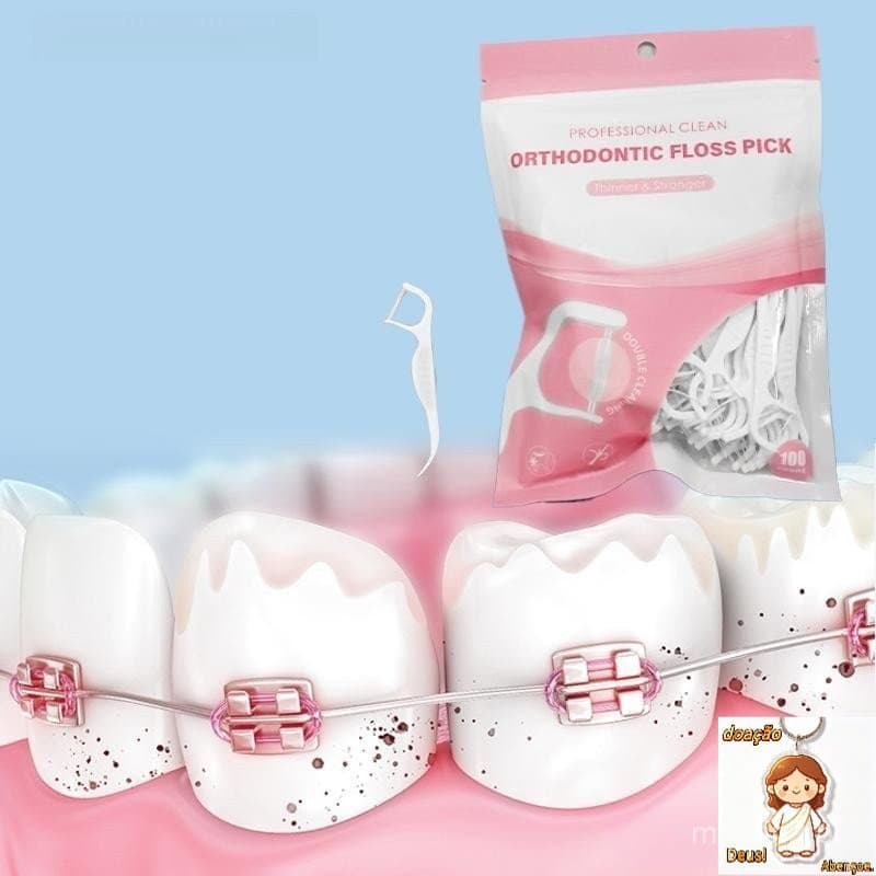 100 Unidades/Pacote Suporte de Barra de Fio Dental Ortodôntico Slot de Aço para Dentes Ortodônticos