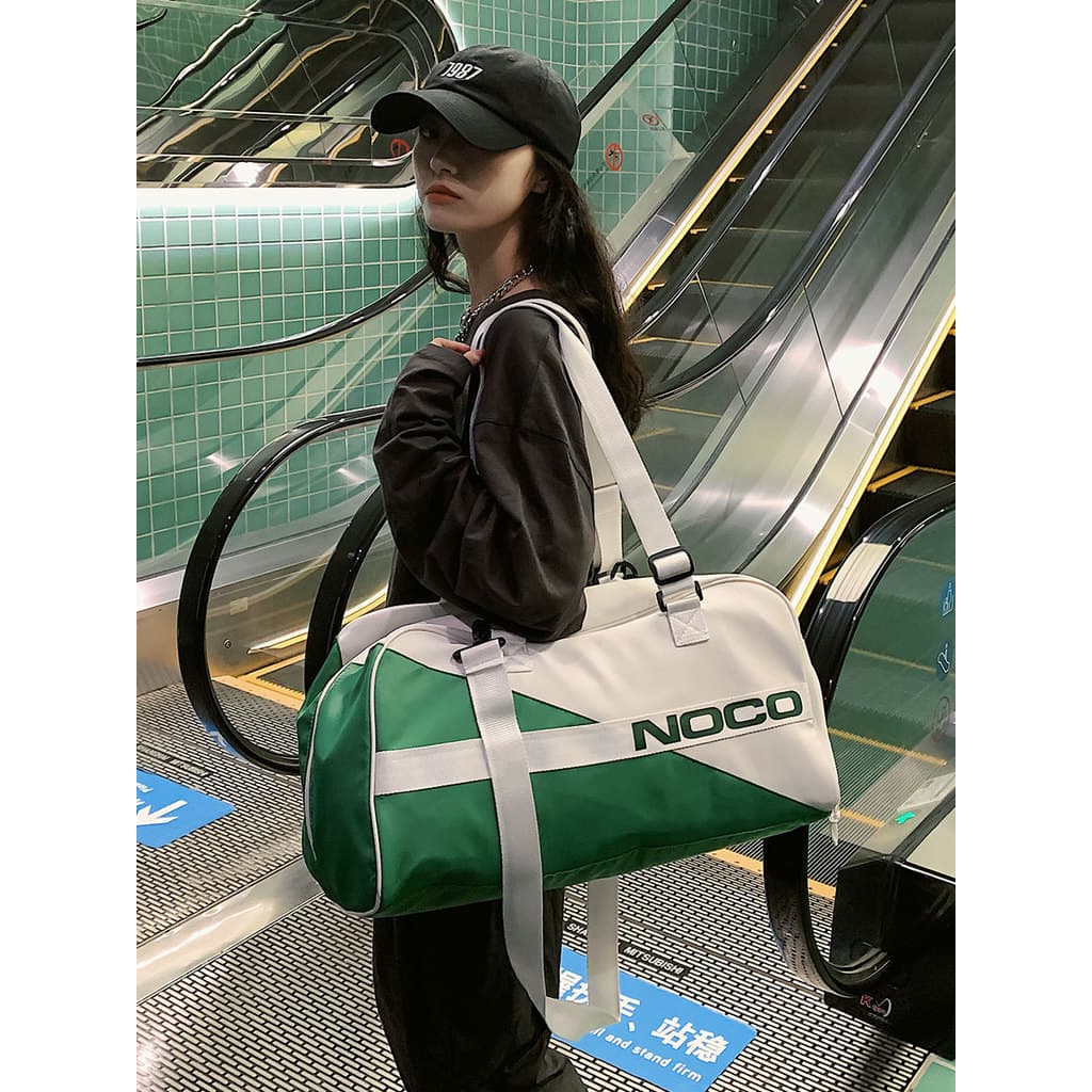 Bolsa de ginástica esportiva masculina, bolsa de treinamento com separação seca e molhada, bolsa de viagem portátil de c