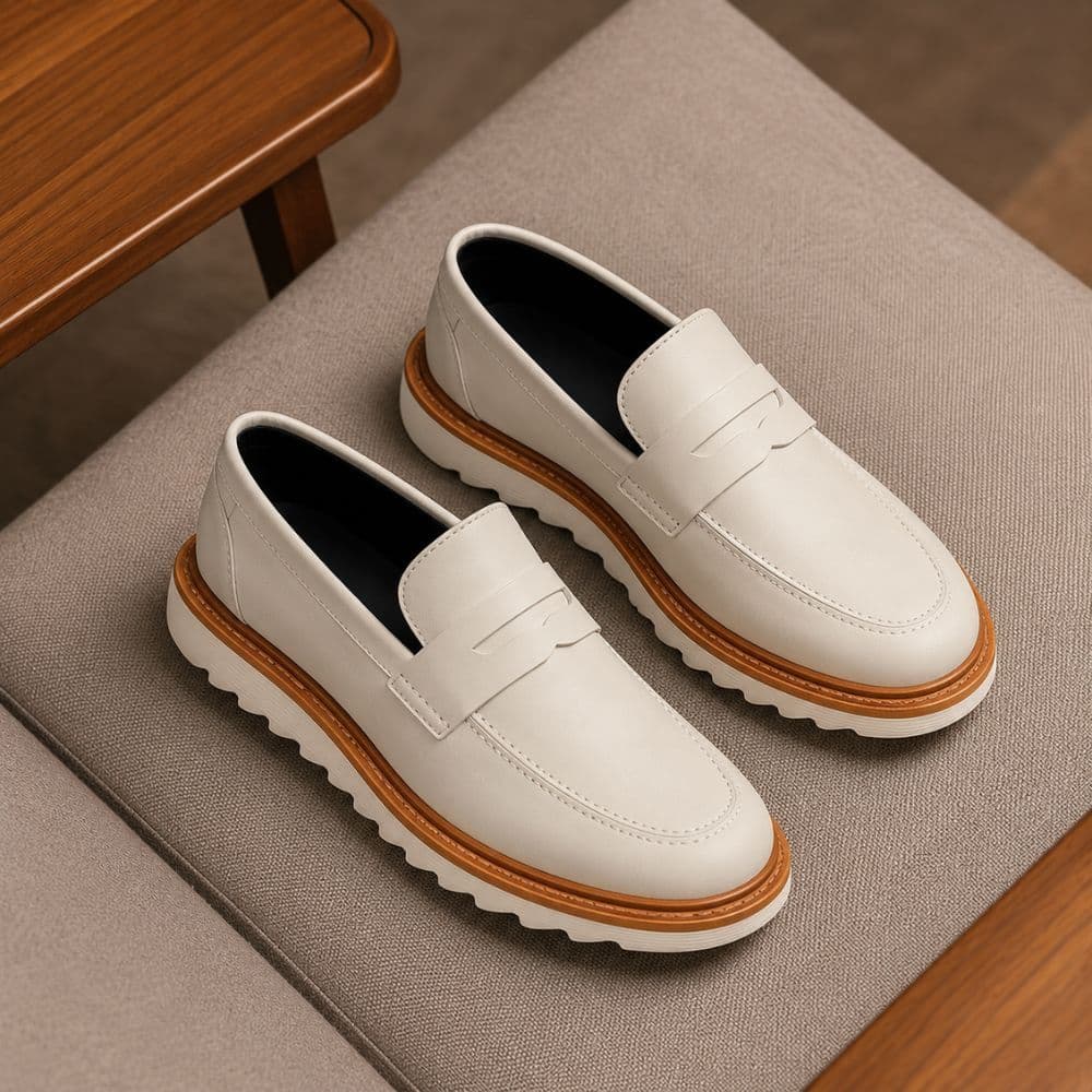 Mocassim Oxford Masculino Slip On Solado Tratorado Moderno Dia Dos Pais Envio Rápido