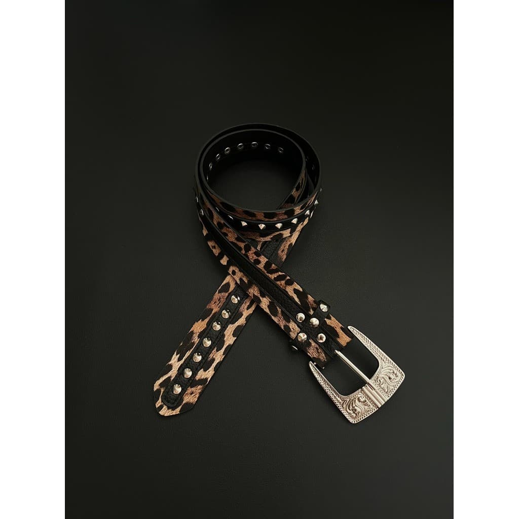 cinto masculino cinto de miçanga country masculino cinto country masculino WAVER {Rebits com estampa de leopardo}
