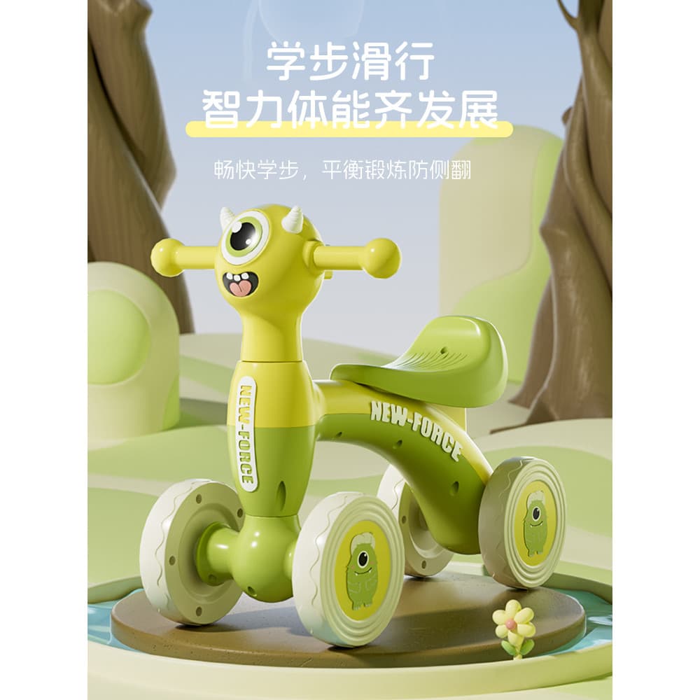 Crianças Scooter 1-3 anos de idade bebê Walker meninos meninas crianças carrinho equilíbrio quatro rodas carro brinquedo