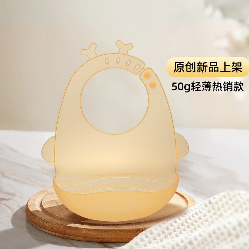 Bebê comendo babador de Silicone leve bebê verão arroz bolso babador à prova dwaterproof água crianças lavável Anti-sujo