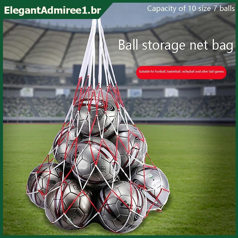 ELEGA Portátil Carry Net Saco Bolas Voleibol Durável Padrão Corda De Náilon De Bola De Armazenamento Linha Futebol Basqu