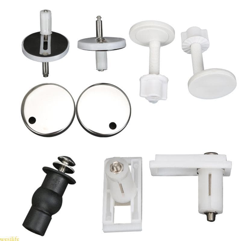 2 Peças Tampa Vaso Sanitário Parafuso Dobradiças Ferramenta Para Fixação Assento