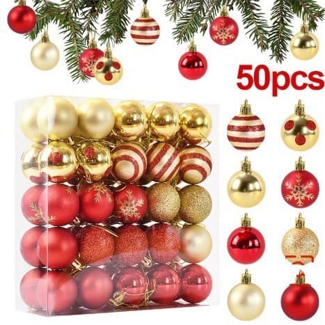 Bola de natal decoração caixa de presente galvanoplastia árvore de natal pingente pintado bola flor decoração bola