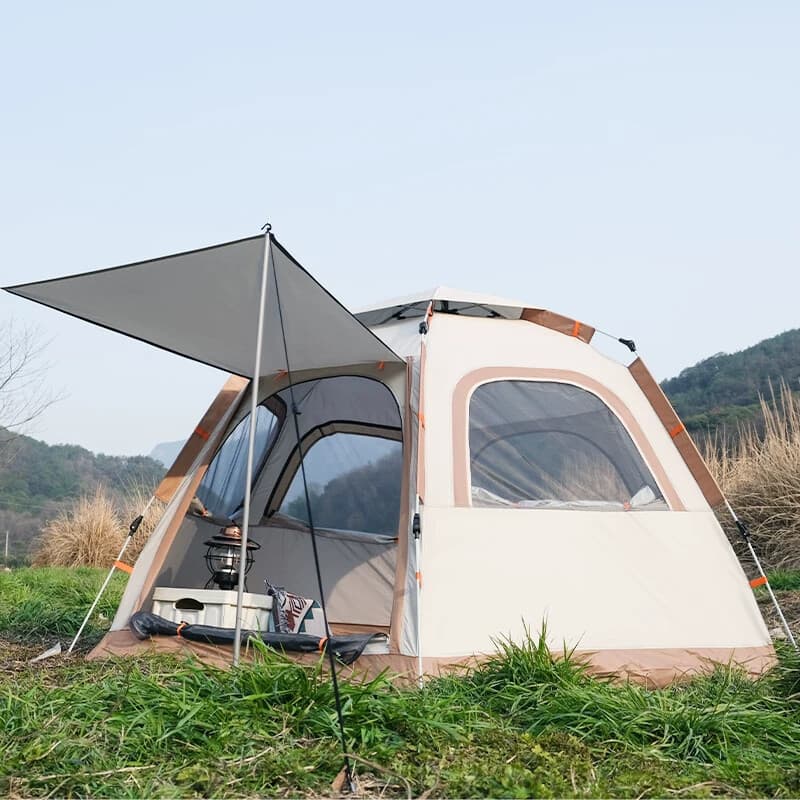 Tenda Shano Duoji ao ar livre portátil dobrável campo equipamento de acampamento acampamento espessamento automático par