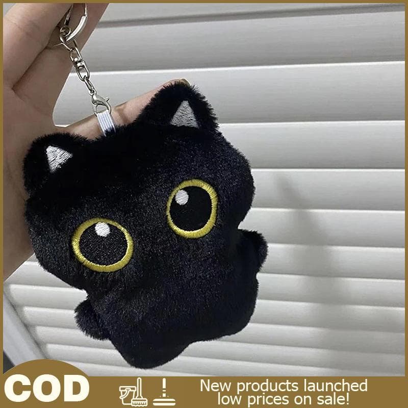 1PC 12cm Gato Bonito Brinquedo De Pelúcia Chaveiro Dos Desenhos Animados Gatinho Macio Boneca Pingente Carro Bapa Saco D