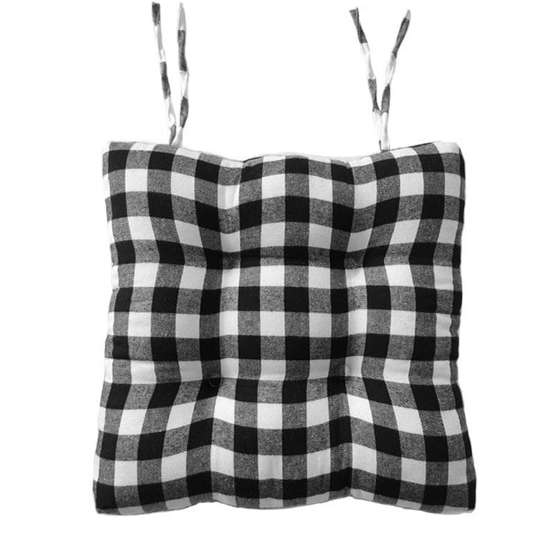 Fabricante Ason cadeira natal preto almofada branco xadrez BYZD-07 almofada cadeira de jantar Futon fezes almofada caval