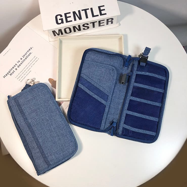 Masculino feminino moda simples aviação portátil embarque passaporte saco de armazenamento máquina logotipo clipe docume