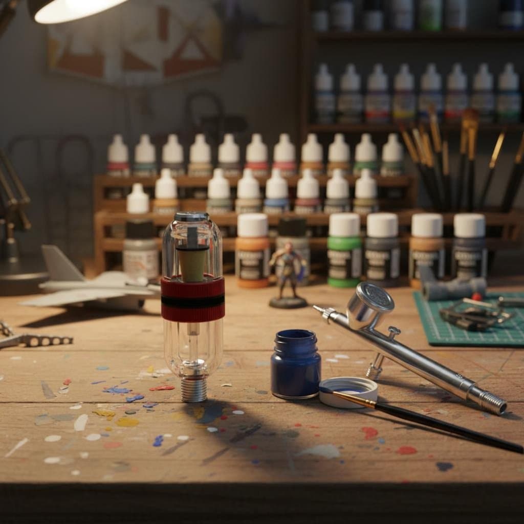 Filtro Compacto Do Pulverizador Tamanho Mini Separador De Água Aerógrafo Da Filtragem Dupla Para A Pintura Em Miniatura