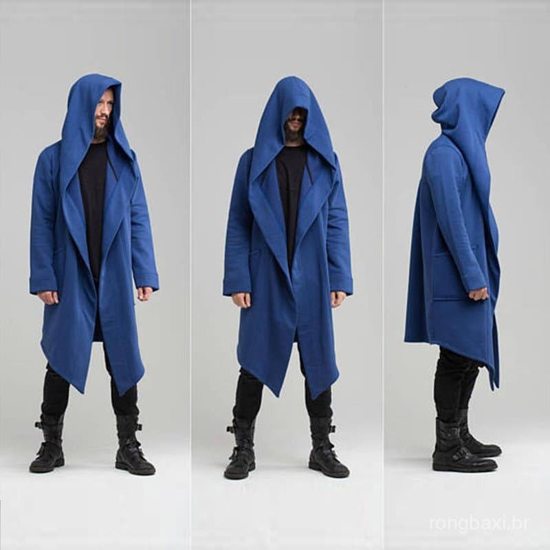 2022 comércio exterior outono inverno europeu americano novo estilo jaqueta masculina longo Cardigan manto casaco com ca