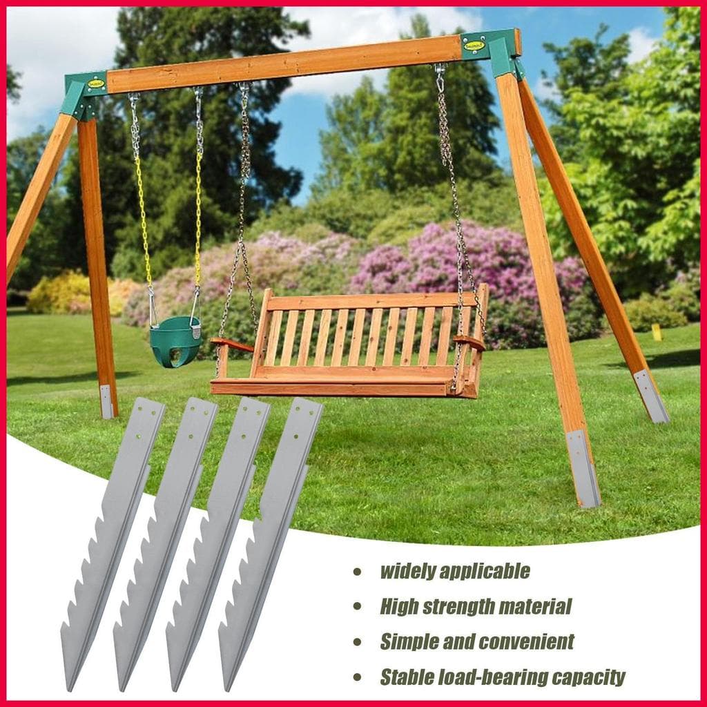 Poste De Cerca De Metal , 4 Peças , Reparo Aço Resistente , Estacas À Prova De Ferrugem Para Jardim , Piscina , Construç