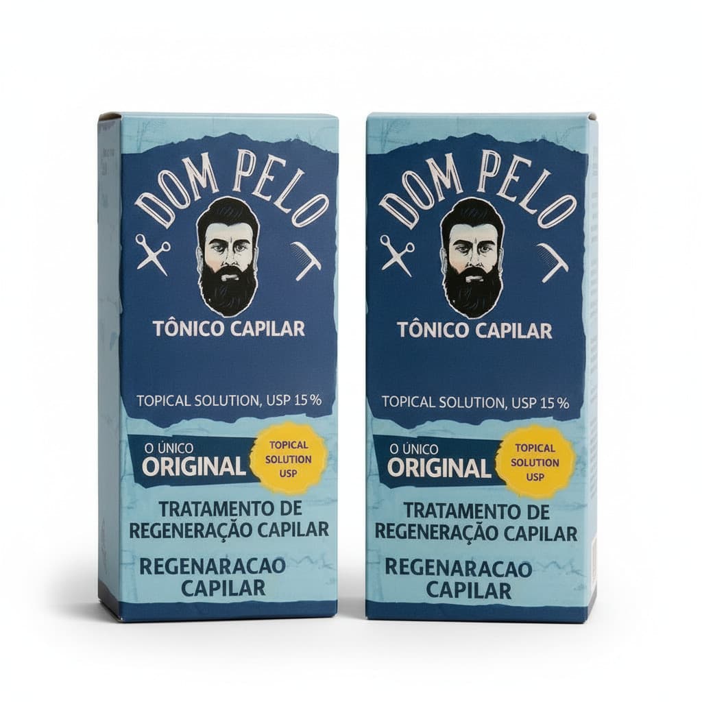 Kit 2 Tônico Dom Pelo 15% Tratamento Regeneração Preenchimento Capilar (120ml) Original Pronta Entrega