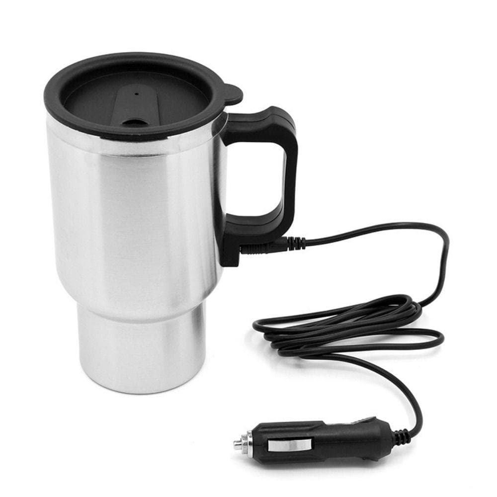 Copo De Aquecimento De Veículo , Chaleira Elétrica De Carro De Aço Inoxidável 12V , Com Tampa , Aquecedor De Água Parede