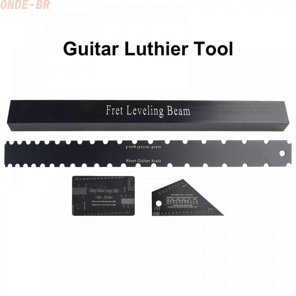 Professional Guitar Luthier Tools Set 4 PCS Neck Straight Edge Fret Leveling Kit