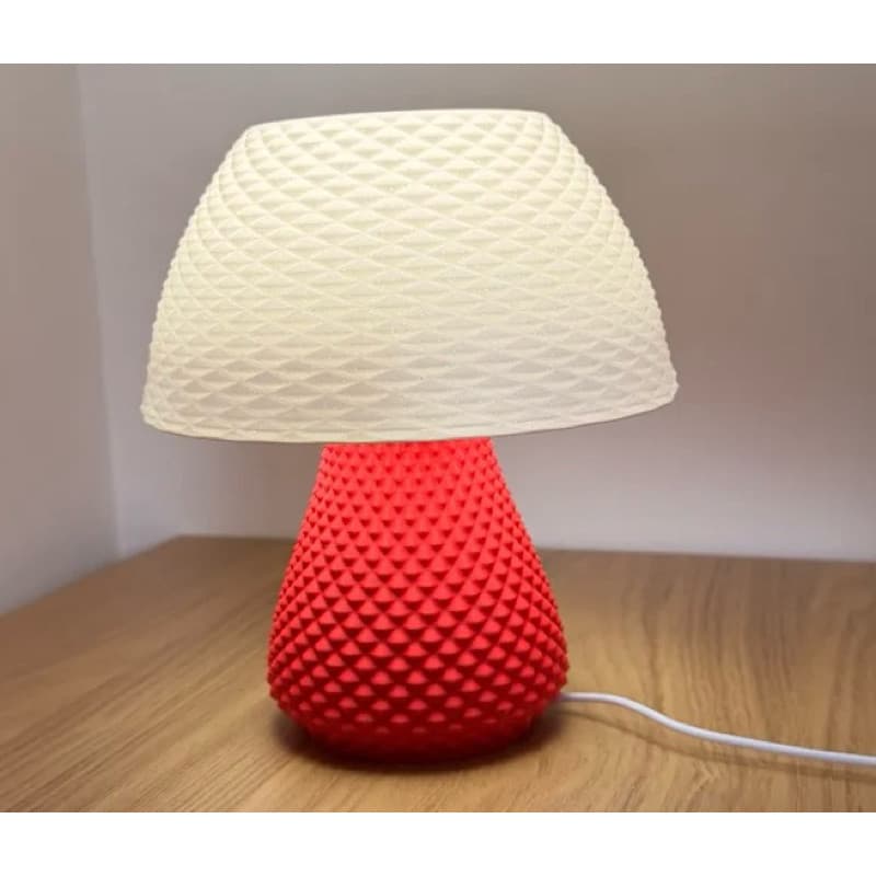 Abajur De Mesa Moderno Quarto Sala Decoração 3D Texturizado Bivolt Luxo