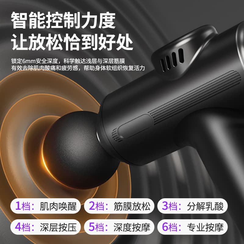Mini fáscia arma pequena casa profissional massageador muscular arma coluna Cervical massageador mudo F1UQ