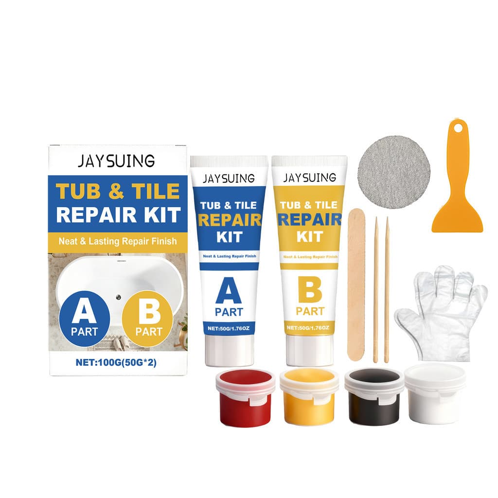 Kit de Reparação de Azulejos Jaysuing para Uso Doméstico, Kit de Reparação e Selagem com Cola AB Cerâmica e Mármore
