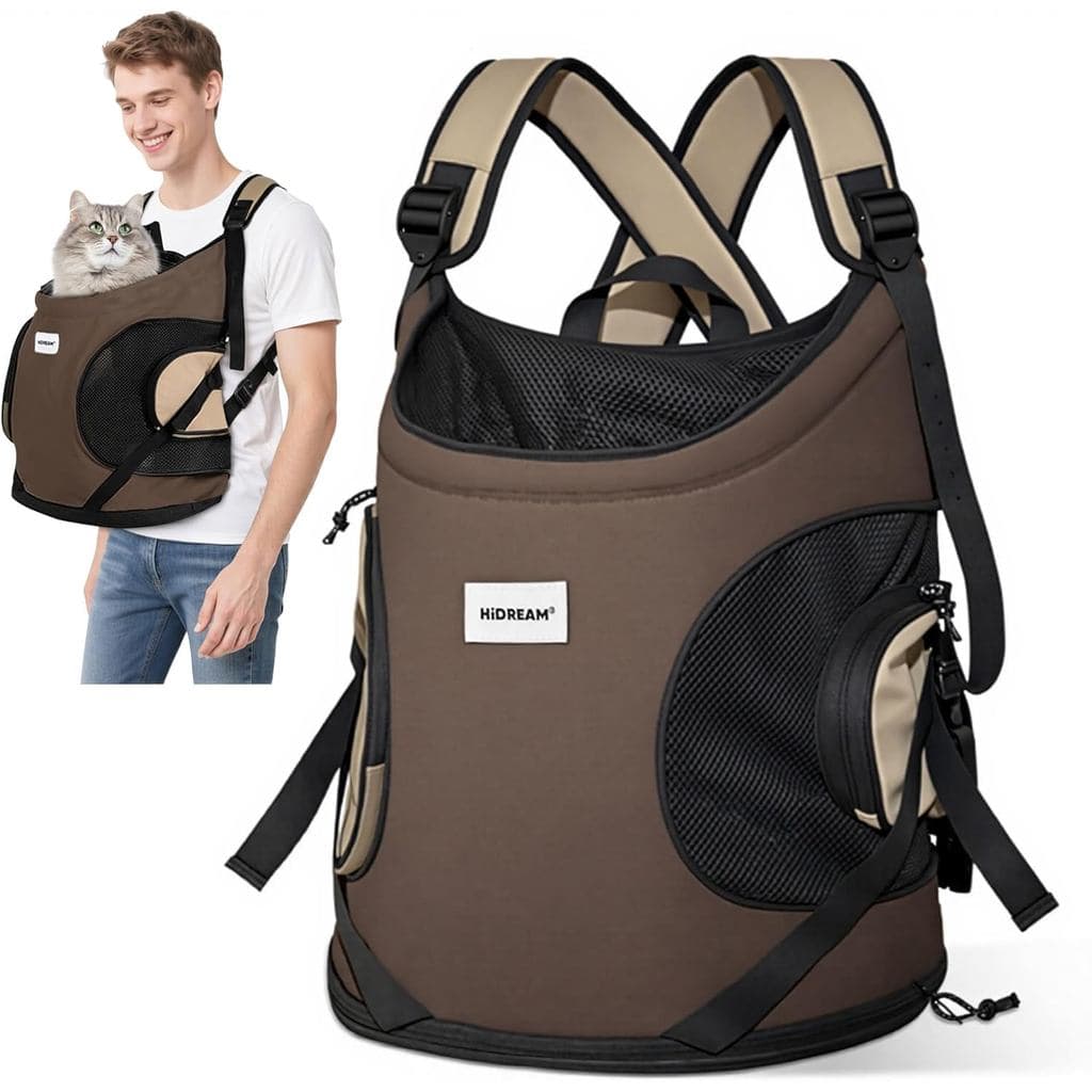 Mochila de Transporte ALLSOS, Bolsa de Viagem Portátil para Crianças e Animais de Estimação com Alça de Segurança, Respi