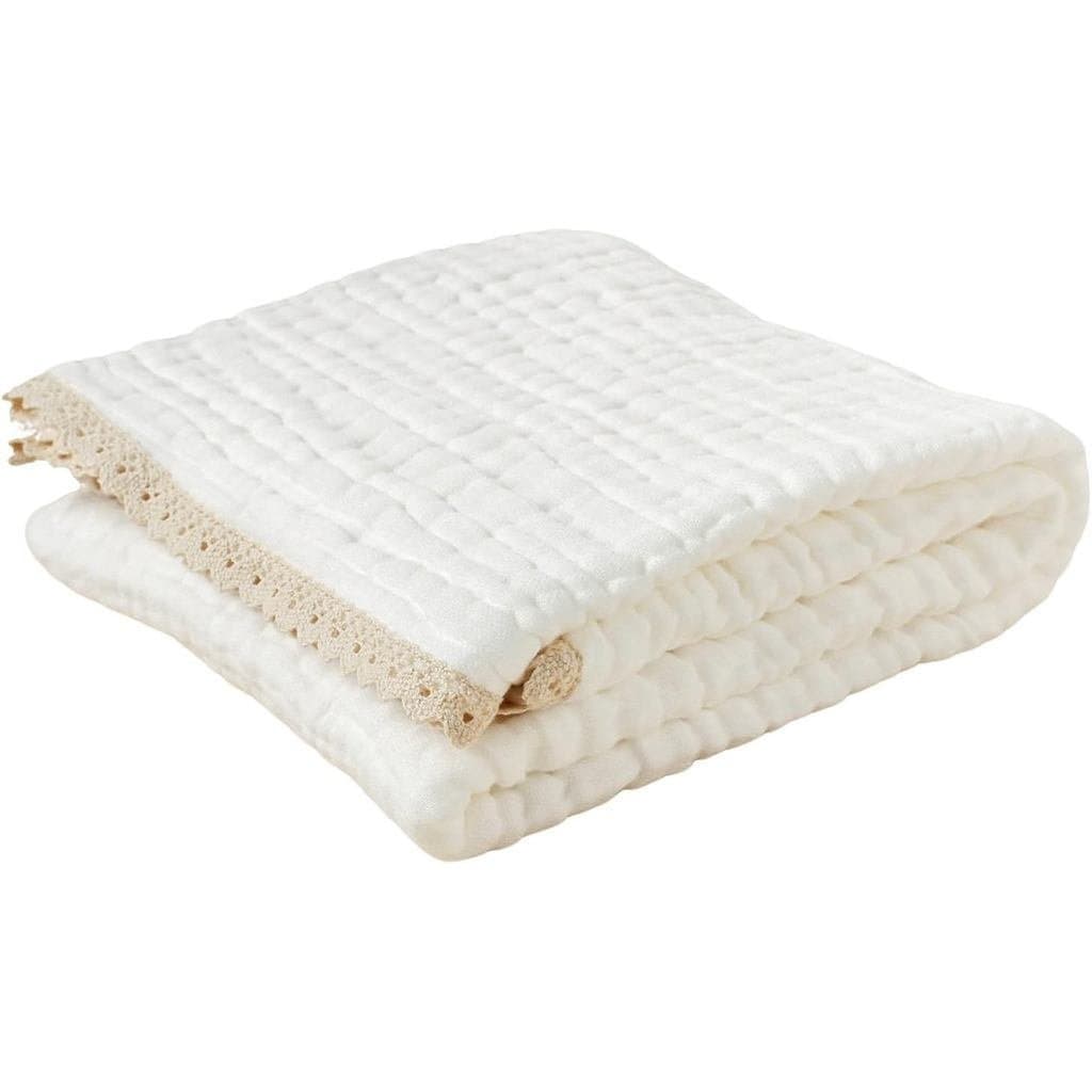 Manta de musselina para bebês vctops 100% algodão puro, leve, macia, respirável e fresca, adequada para bebês.