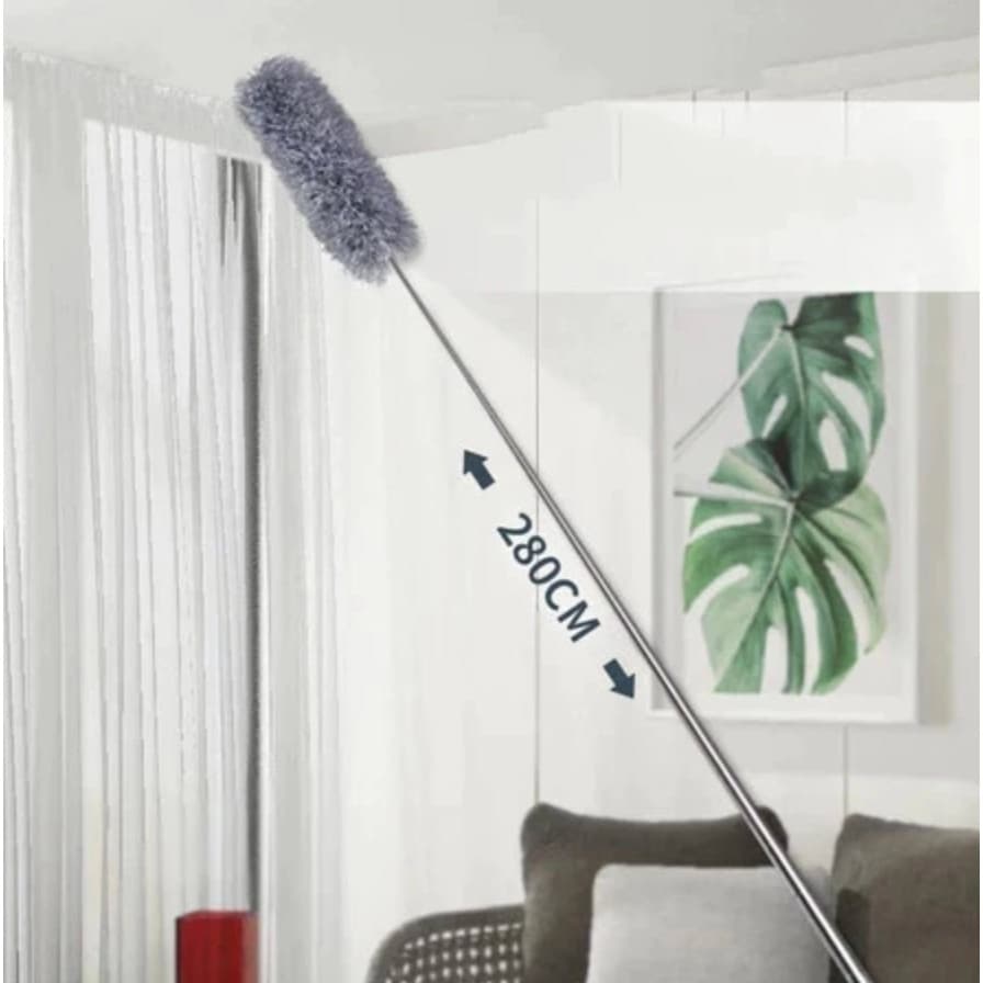 Kit 2 Espanador 280 Centímetros 2,8 Metro Ajustável Telescópica Dobra Duster Escova De Limpeza De Poeira