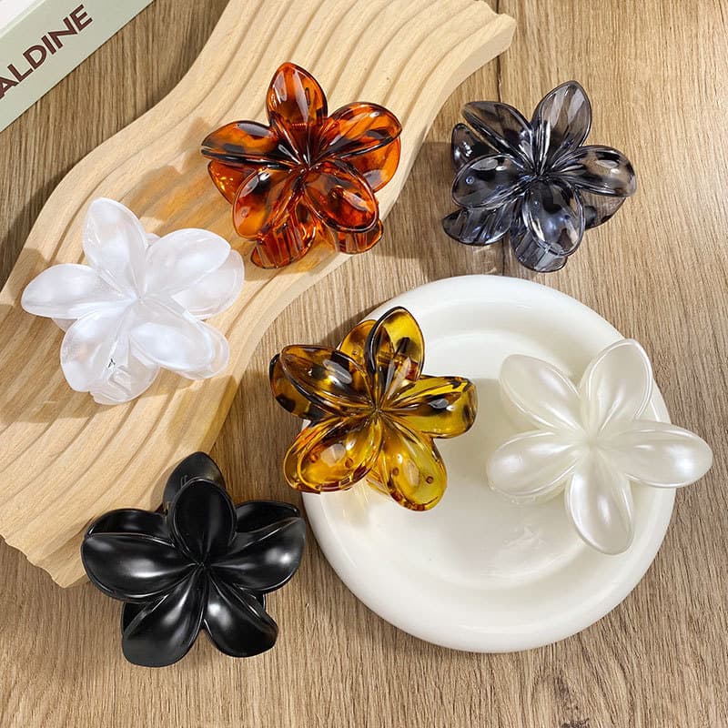 Grampo de cabelo feminino, padrão de flor de gatinho-grampo de cabelo antiderrapante, Design de estampa de Animal de flo