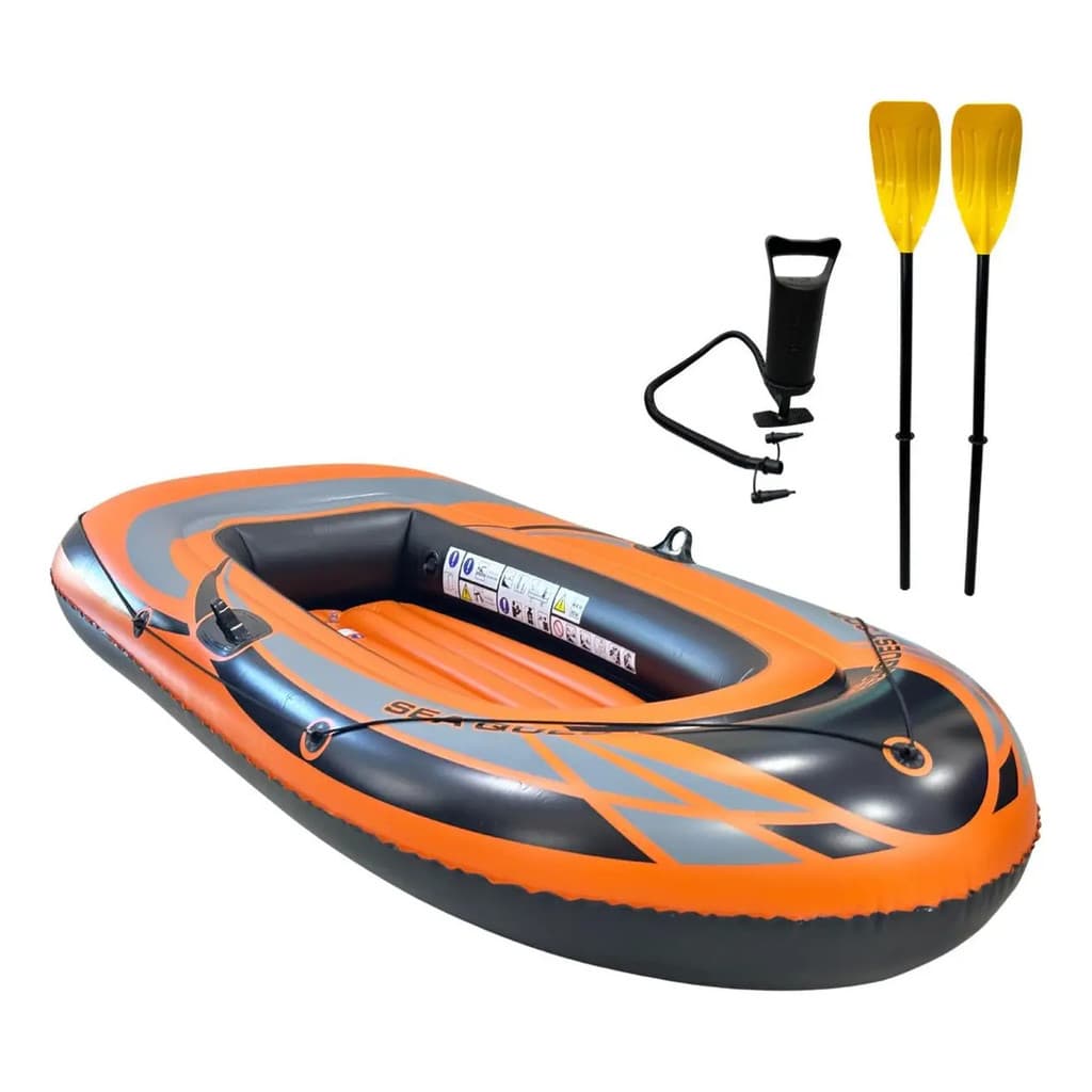 Bote Inflavel 235cm Com Remo E Bomba Manual Suporta 160kg Importway