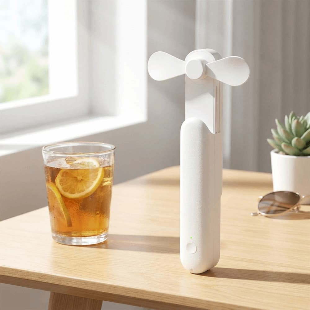 Ventilador Portátil Retrátil TEVO , Mini Leve De Carregamento USB , De Corpo Compacto