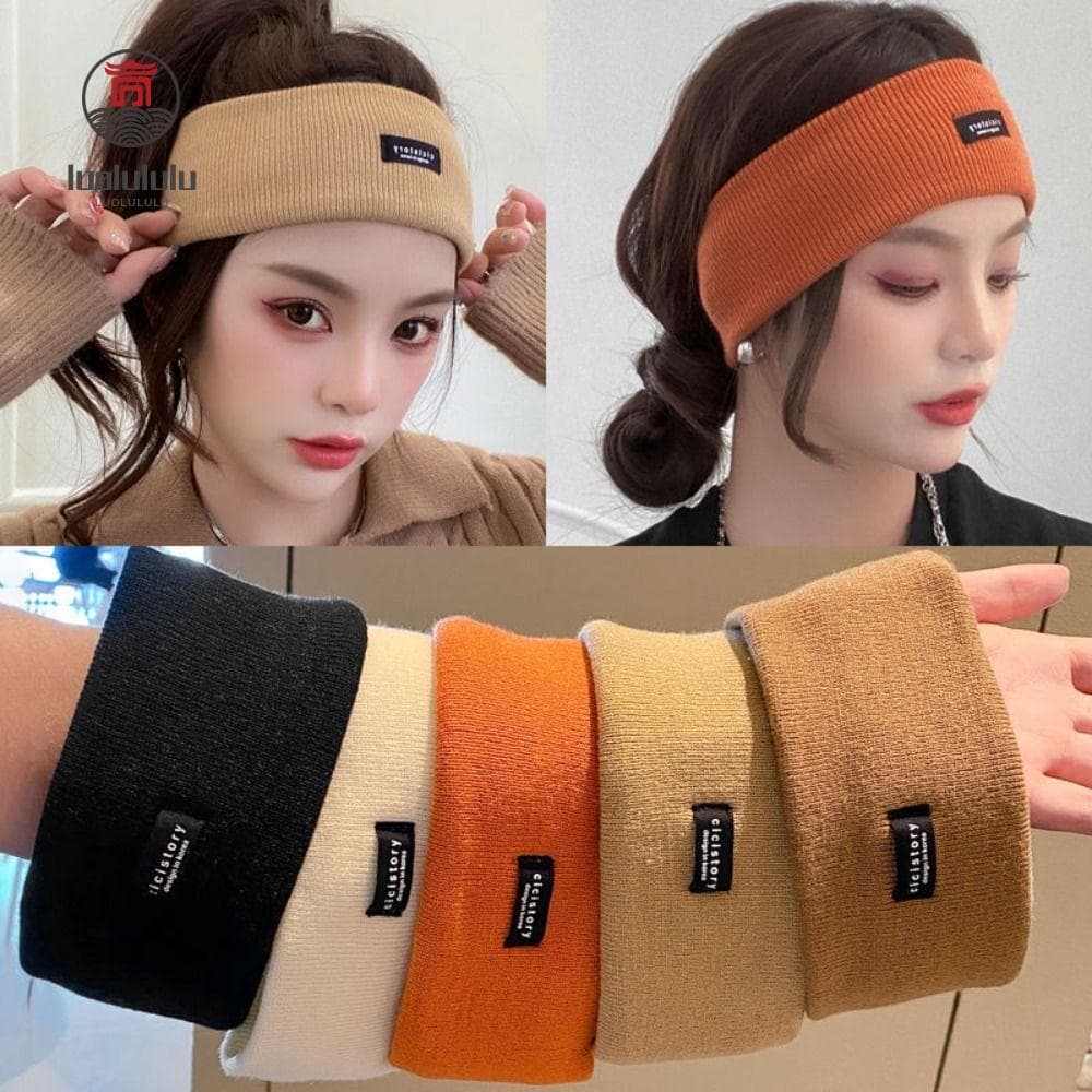 LUOLULULU Faixa De Cabelo De Malha , Elástica Larga Para Exercícios De Ioga , Acessórios Casuais Com Absorção De Suor