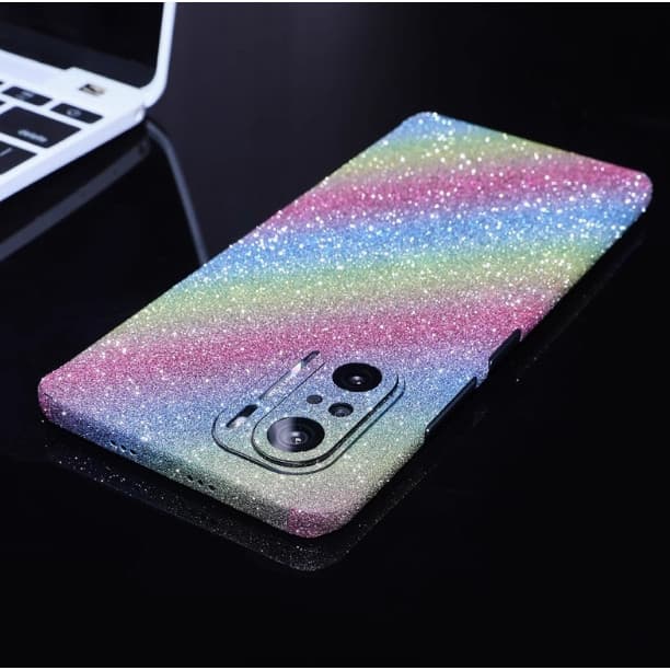 Película Traseira Com Glitter (Com Borda Para Celular) para redmi note 13/pro/13c serie redmi modelo