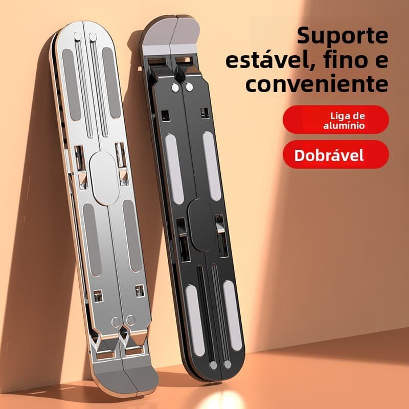 Suporte Laptop Ajustável Alumínio Dobrável Sistema Resfriamento