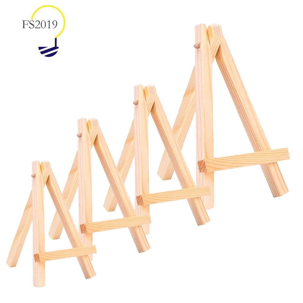 4.9/5.9/7.5 Polegadas Mini Suporte Triangular De Madeira DIY Artesanato Pequeno Cavalete Enfeites De Decoração Para Casa