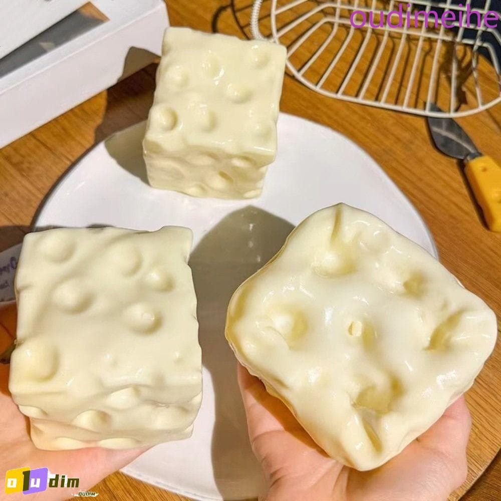 Aperto De Queijo OUDIMEIHE , Cubo Espremido Super Macio De 6/7 Cm , Brinquedo De Apertar Gigante Para Alívio De Ansiedad