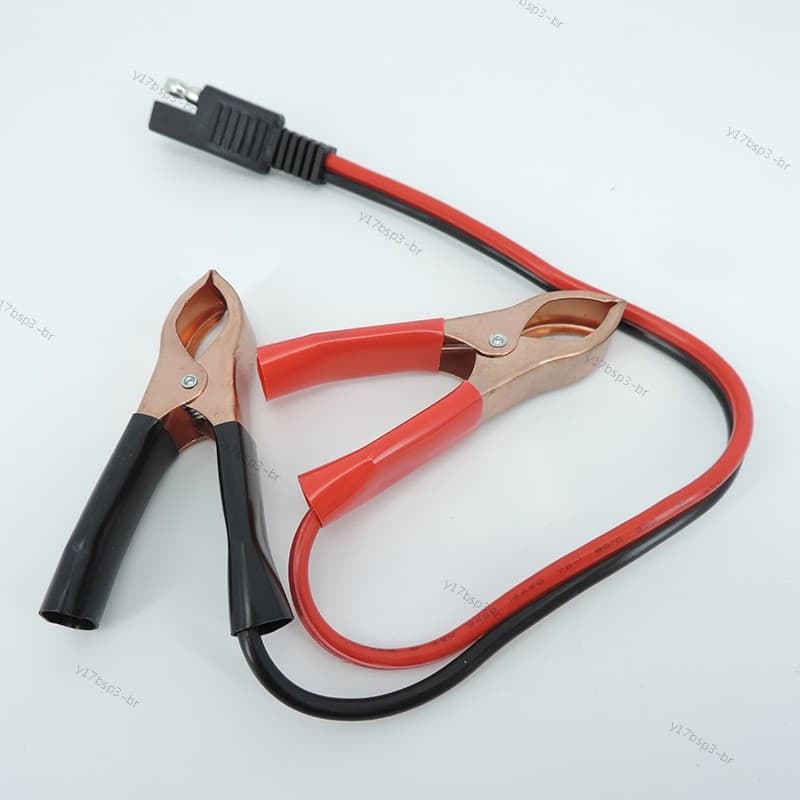 14AWG 36CM 2Pin SAE Conector De Desconexão Rápida Plug Para Bateria Jacaré Crocodilo Clipes Cabo Braçadeiras @ 17