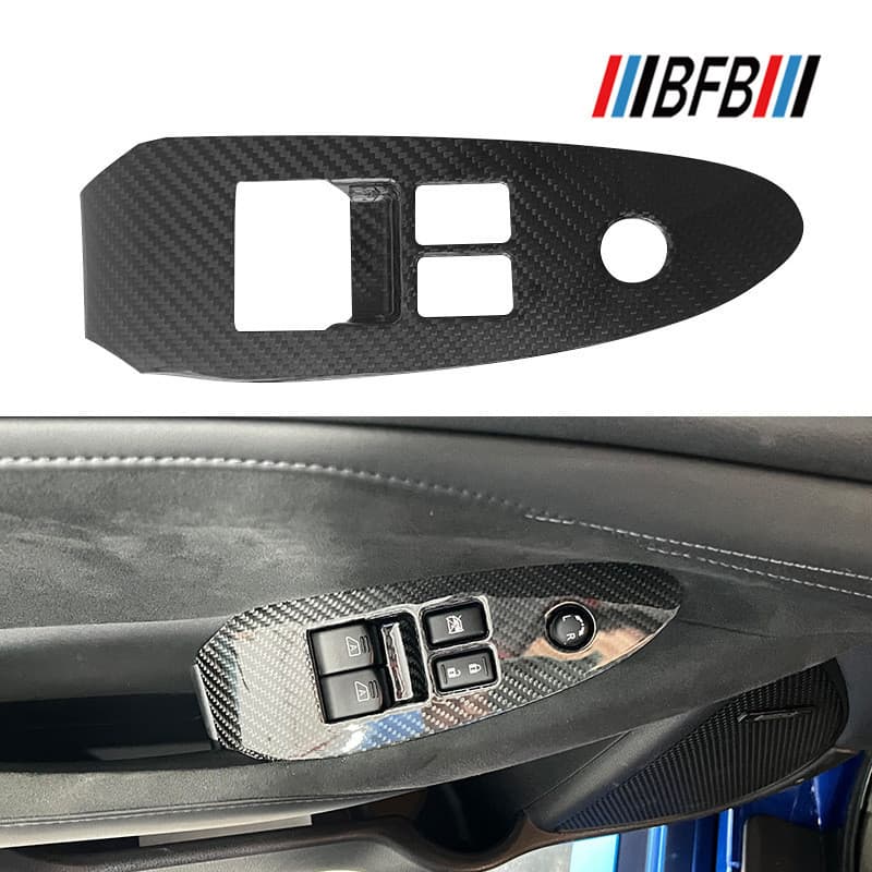 Adequado para nissan nissan Z Rz34 400Z Interior de fibra de carbono seco painel da porta dianteira de fibra de carbono
