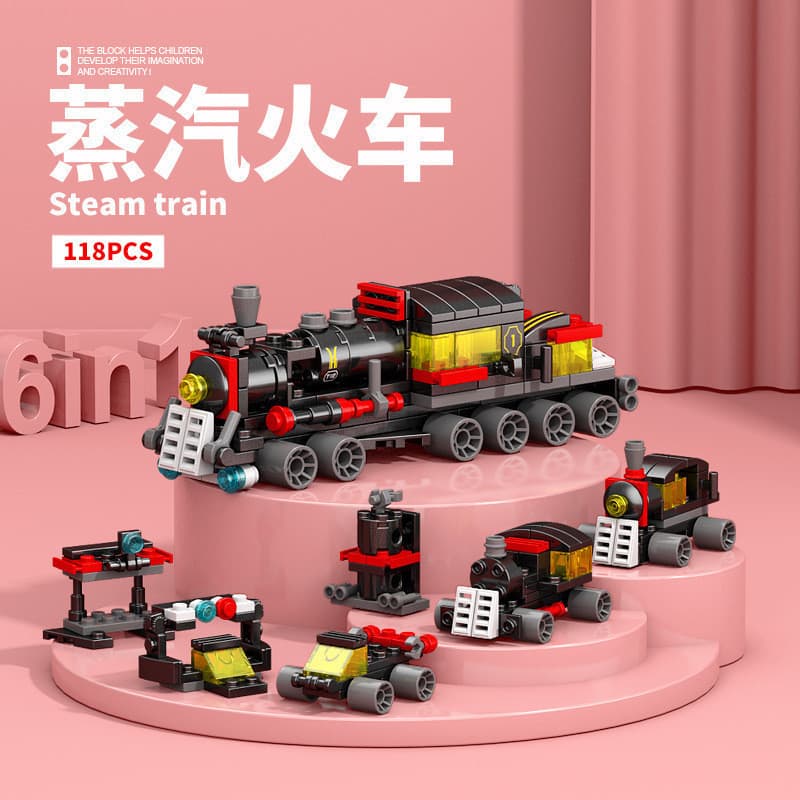 Brinquedos Educativos de Montagem para Crianças, Blocos de Construção 6 em 1 DIY - Mini Modelo de Montagem Pequeno, Pres