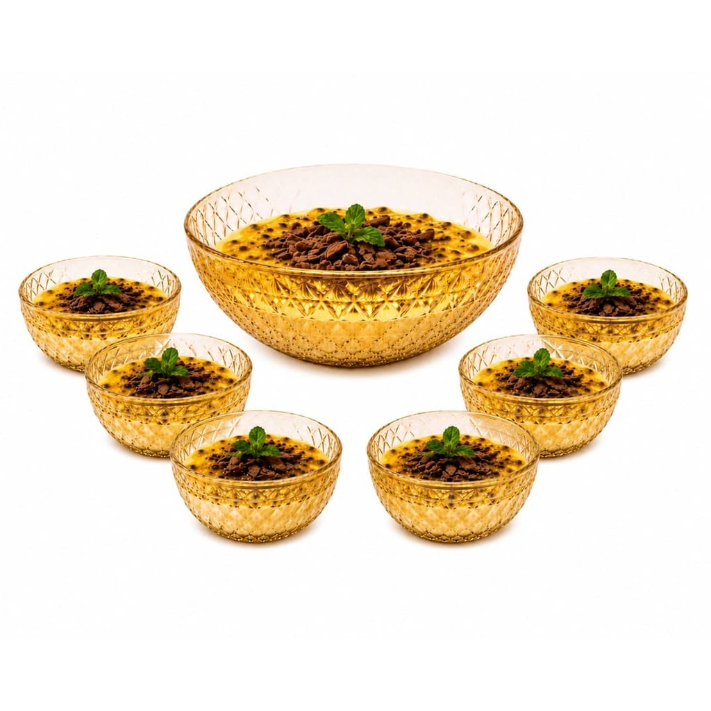 Jogo Conjunto Sobremesa 7 Peças Bowl Cumbuca Tigela Glamour