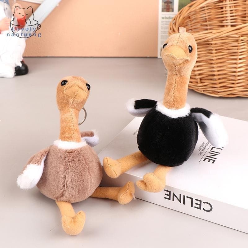 lovelycactushg Brinquedo de pelúcia em estilo cartoon de avestruz, perfeito para usar em mochilas, bolsas de carro e com