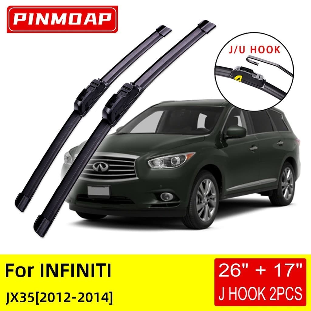 Para INFINITI JX35 2012 2013 2014 Lâminas De Limpador Dianteiro Escovas Cortador Acessórios Uj Gancho