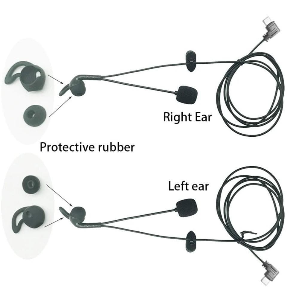 Fones De Ouvido Intra-Auriculares NAFZOJL , Fone De Árbitro Tipo C Interface V6 Auricular Bluetooth V4 Plus