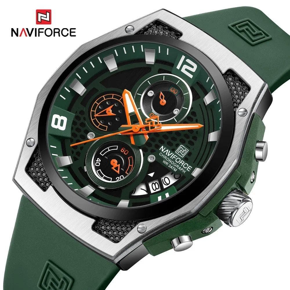 NAVIFORCE NF8051T Relógio De Pulso Esportivo Casual Masculino Cronógrafo De Marca Superior De Luxo Militar