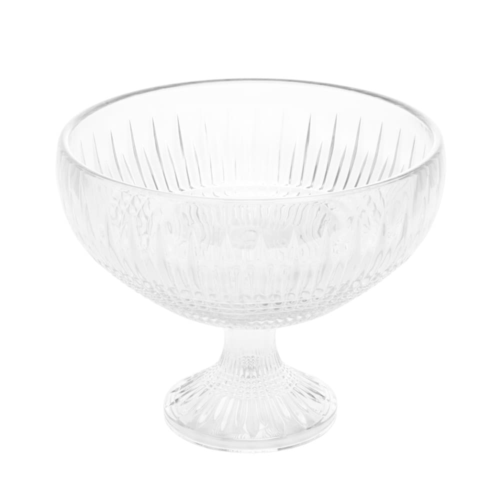 Bowl Saladeira de Cristal C/Pé Queen Transparente 25x20cm Wolff