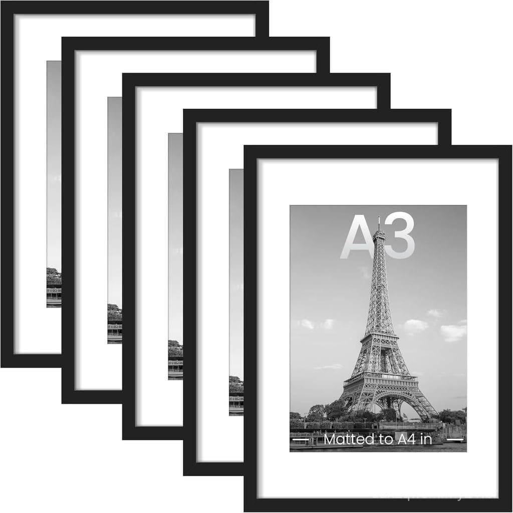 upsimples Conjunto de 5 Molduras para Fotos 16x20, Exibe Fotos 11x14 com Passepartout ou 16x20 Sem, Molduras para Pôster