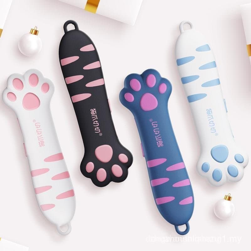 Meowkit Cute Cat Claw Box Cutter – Faca Utilitária Retrátil para Material de Escritório, Diário e Projetos DIY