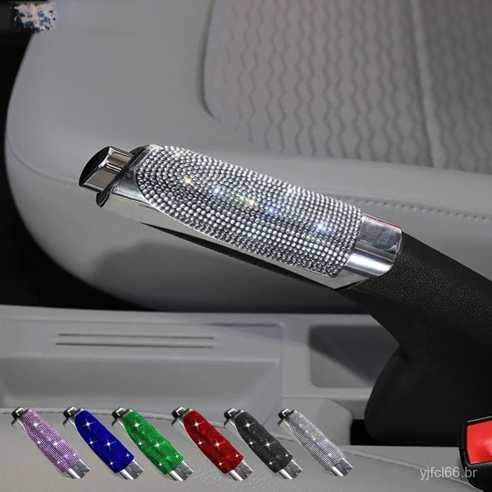 Capa para freio de mão de carro, estilo cravejado de diamantes, acessório brilhante para modificação interior.
