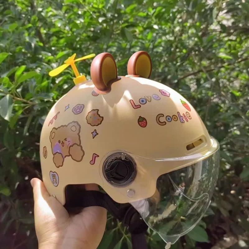 Capacete para veículo elétrico Capacete de segurança infantil de 6 a 12 anos, médio e grande, verão, criança, 3 anos, um