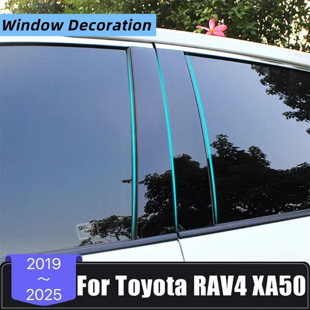 Janela Da Porta Do Carro B/C Pilar Centro Post Guarnição Tira Adesivos Para PC Toyota RAV4 XA50 2019-2026