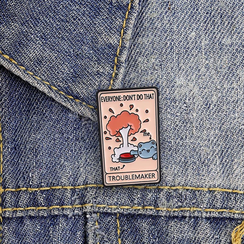 Todos : Não Faça Isso Broches Esmaltados Acessórios De Roupas Da Moda Mochila Emblemas Joias Presentes