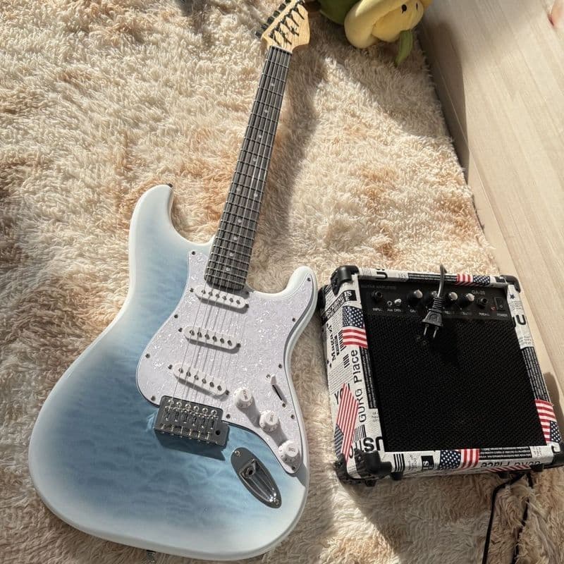 Guitarra elétrica ST iniciante Fender Rock introdutório st exercício folha folga sem fio
