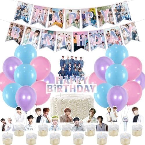 YiYiXiXi Conjunto de Decorações para Aniversário de 1 Ano, Suprimentos para Festa de Aniversário Inclui Faixas - Topper
